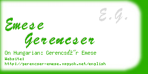 emese gerencser business card